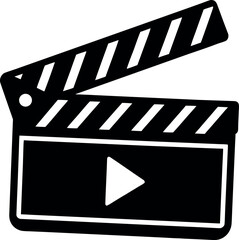 movie clapper board vector