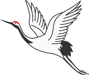 두루미 벡터 일러스트