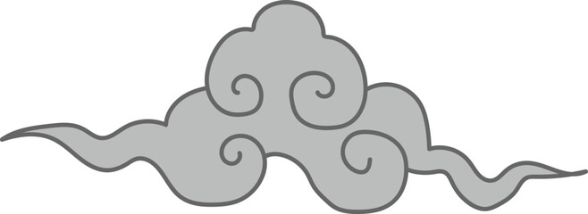 중국 구름 벡터 일러스트