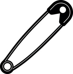 safety pin isolated on white background