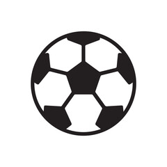 Fototapeta premium Classic Black and White Soccer Ball Icon for Sports and Games
