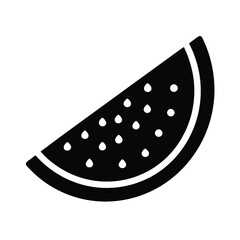 Watermelon Slice Icon Vector Illustration
