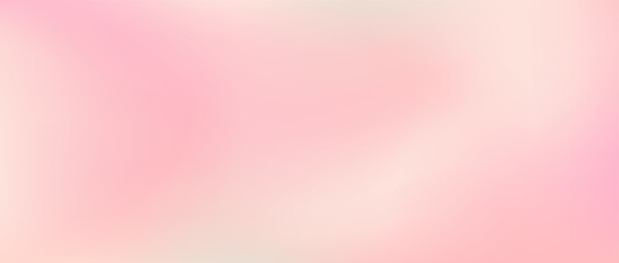 Abstract Pink Blurred Backdrop. Modern Smooth Pink Gradient Background. Soft neutral liquid wallpaper. Gentle texture for cover, banner, flyer, presentation. Vector illustration