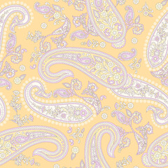 Seamless ethnic kurti paisley print