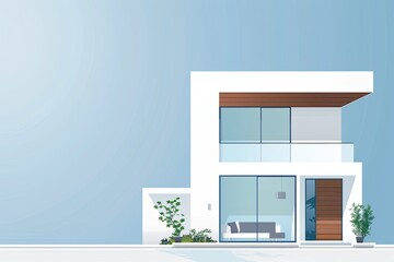 Detailed Visual  of Flat Design Real Estate Business Facebook Template