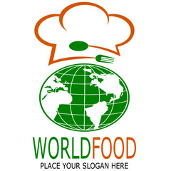 World food logo template design