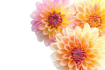 High Resolution Image of Chrysanthemum Flowers Illustration Isolated on White Background