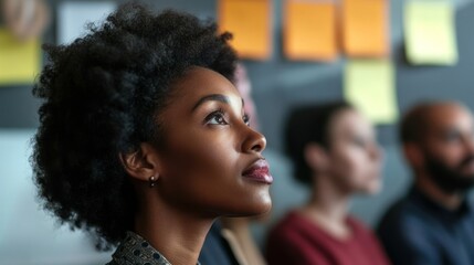 Attentive woman in a meeting