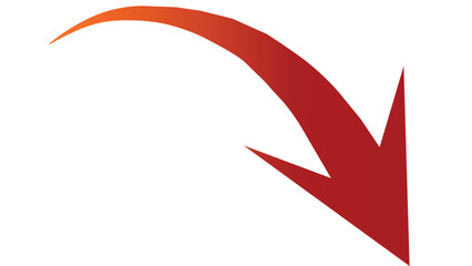 Fototapeta premium red arrow isolated on white