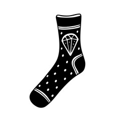 Sock with Cheese Holes  Icon Fun, Wacky & Colorful Sock Celebration Vector