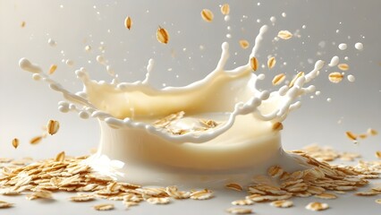 Delicious oatmeal prepared using milk
