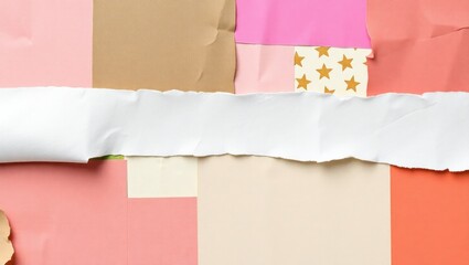 copy space for text background Collage Aesthetic with Torn Paper concept