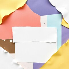 copy space for text background Collage Aesthetic with Torn Paper concept