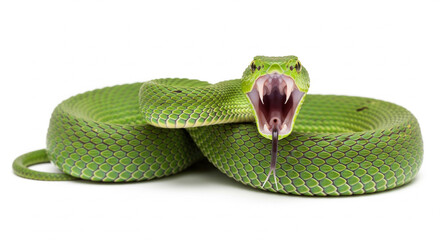 Obraz premium green snake in the grass