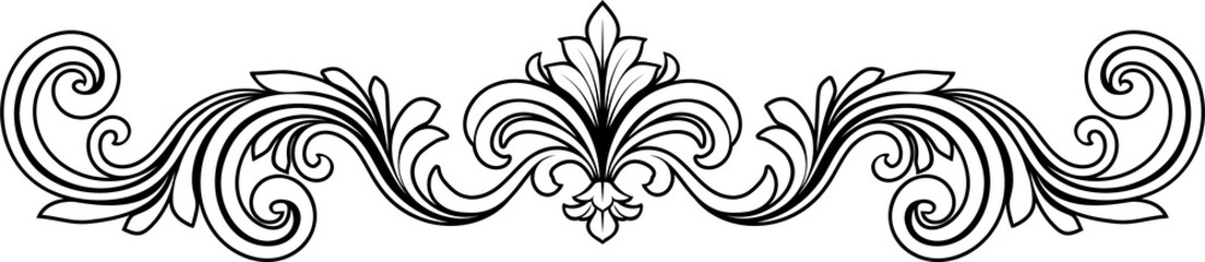 Filigree Crest Heraldic Motif Pattern Divider