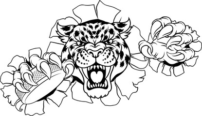 Jaguar Leopard Cheetah Panther Hockey Team Mascot