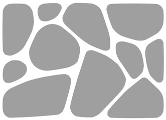 Seamless pebble stone pattern with river rock texture and vector round elements. Summer river background for bathroom floor or game design illustration. Smooth mosaic cobblestone path in interior.