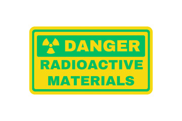 Danger Radioactive material sign, Radioactive icon, caution sign, radiation sign, radiation symbol danger high voltage sign