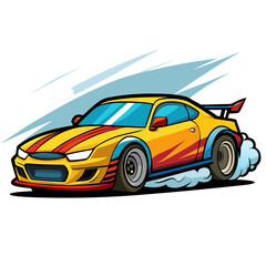 Fototapeta premium yellow sports car