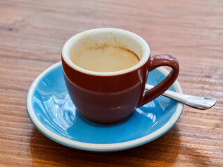 vintage-style colorful coffee cups