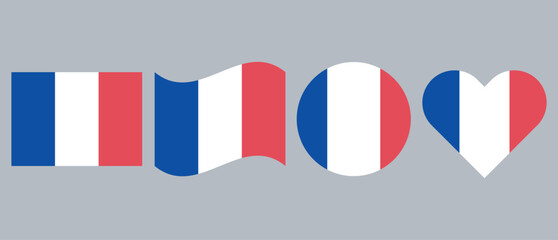  The national flag of France featuring three vertical stripes in blue, white, and red. A timeless symbol of liberty, equality, fraternity, and French national identity.