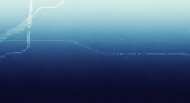 Abstract digital technology background featuring dynamic data visualization elements intricate geometric lines and glowing particles conveying progress analysis and future - Powered by Adobe
