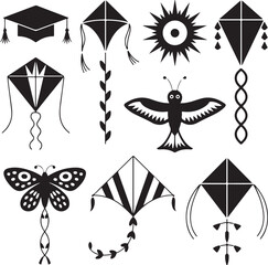 Colorful Kite Flying Silhouette

Summer Fun Kite Vector Design

Joyful Kite in the Sky Illustration

Festival Kite Flying Artwork

Outdoor Kite Play Silhouette