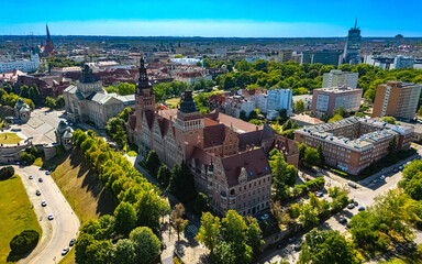 View of Szczecin in West Pomeranian Voivodeship, Poland