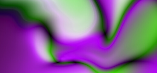 Abstract Purple and Green Swirling Gradient Background: Modern, Smooth, Fluid Design
