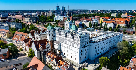 View of the Ducal Castle in Szczecin old town, Poland © monticellllo