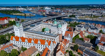 View of the Ducal Castle in Szczecin old town, Poland