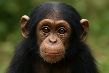 A Chimpanzee's Curious Gaze
