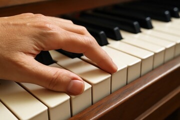 Fototapeta premium fingers dance on the keys of a grand piano