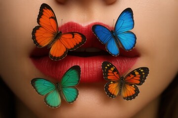 A Study in Butterfly Hues on a Human Canvas