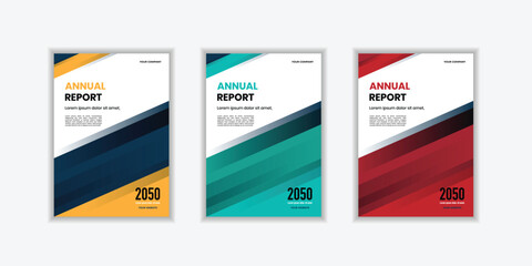 Modern folding ribbon theme book cover template in gradient color. A4 size book cover template for annual report  magazine  booklet  proposal  portfolio  brochure  poster
