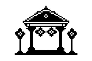 vector illustration of a lantern with reflection