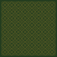 seamless double cross and  square green gold