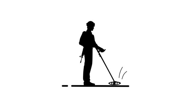 sapper symbol, black isolated silhouette
