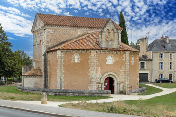Historic Romanesque Church in Poitiers, France