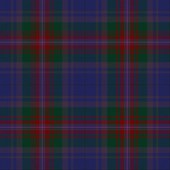 Purple, Dark Green, Dark Red, Mauve, Black, Dark Blue Tartan Weave Pattern - Tile