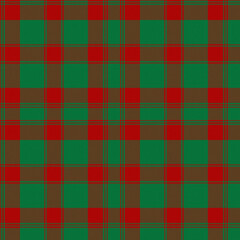 Red, Green Tartan Weave Pattern - Tile
