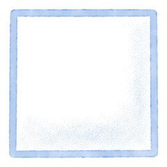 アイスキューブのような水彩の青いフレーム　
