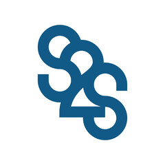 Obraz premium Creative modern letter S2S logo icon design, Vector illustration template element symbol initial sign brand identity business