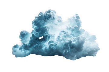 Fototapeta premium Dramatic thunderstorm cloud with lightning isolated on transparent background