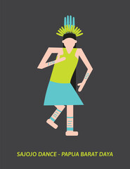 Sajojo Dance Vector – Popular Papuan Group Dance from Eastern Indonesia