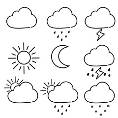set of weather icons