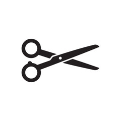 scissor silhouette icon vector isolated on white background 