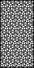 Hexagonal 3D Geometric Pattern Design &ndash; Modern Black and White Abstract Room Divider"