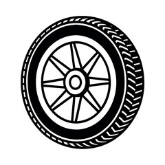 Fototapeta premium Tire Vector Outline Illustration
