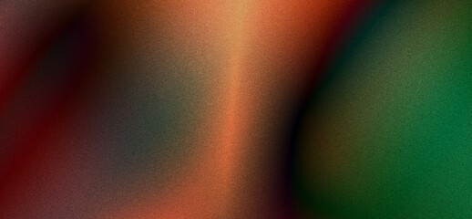 Abstract Gradient Texture: Red, Orange, Green, and Dark Hues, Subtle Grain, Smooth Blend